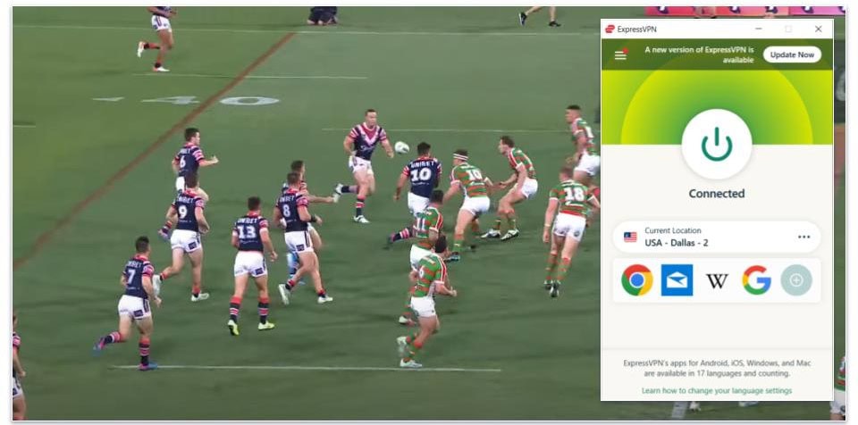 🥇1. ExpressVPN — Best VPN for Watching the National Rugby League