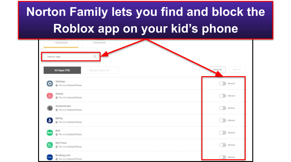 Apps with 'Roblox' feature