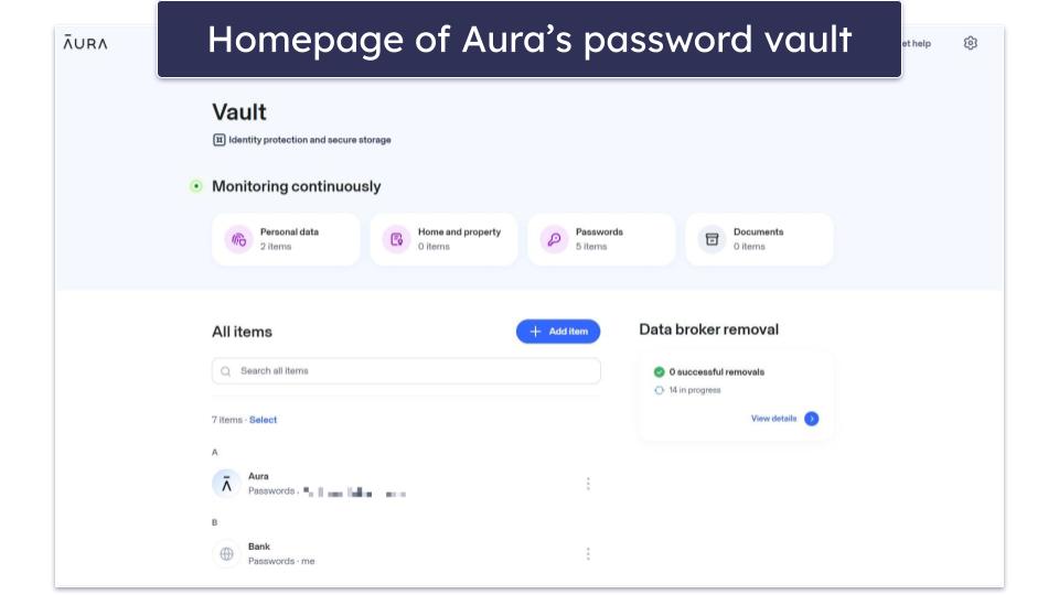 Aura Security Features — Password Manager Covers the Essentials + Includes Several Extra Tools