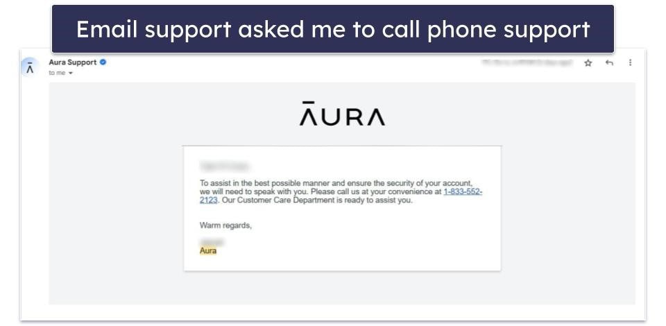 Aura Customer Support — Pretty Good, but There’s Room for Improvement