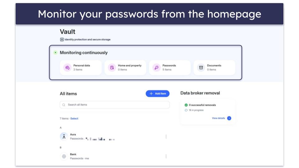 Aura Security Features — Password Manager Covers the Essentials + Includes Several Extra Tools