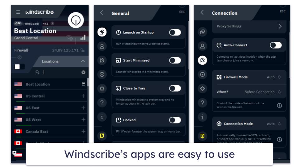 🥉3. Windscribe — Free Plan With Unlimited Connections