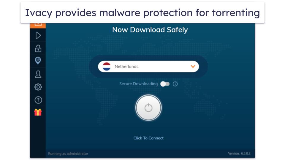 5. Ivacy VPN — User-Friendly P2P VPN With Malware Protection