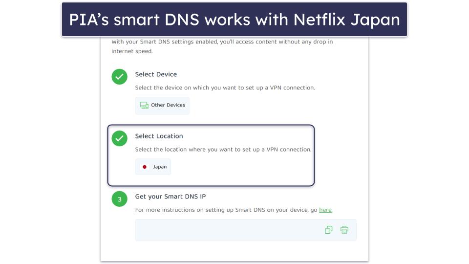 🥈2. Private Internet Access — Great Netflix Japan VPN for Beginners