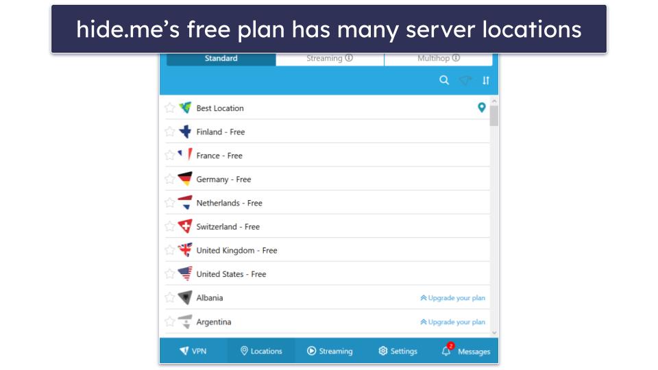 4. hide.me — Great Free VPN With Tons of Free Server Locations