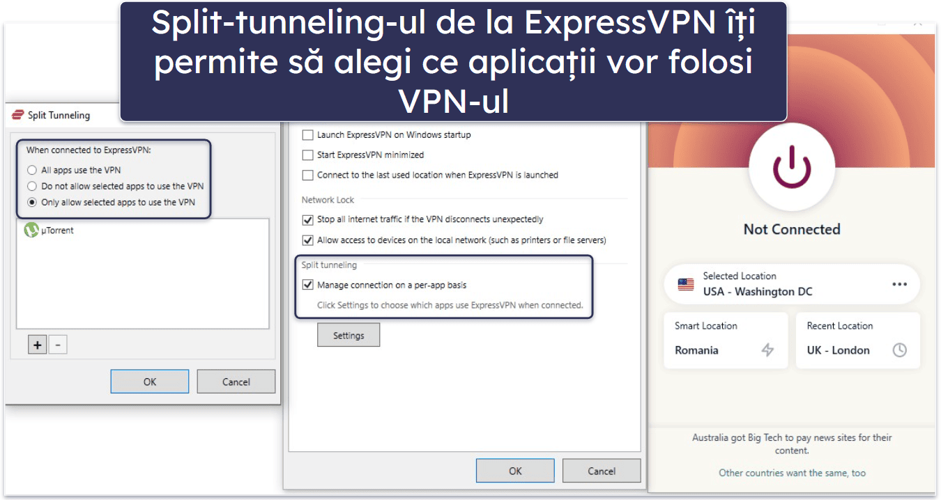 🥇1. ExpressVPN: Cel Mai Bun VPN cu Plată Lunară (Pay as You Go)