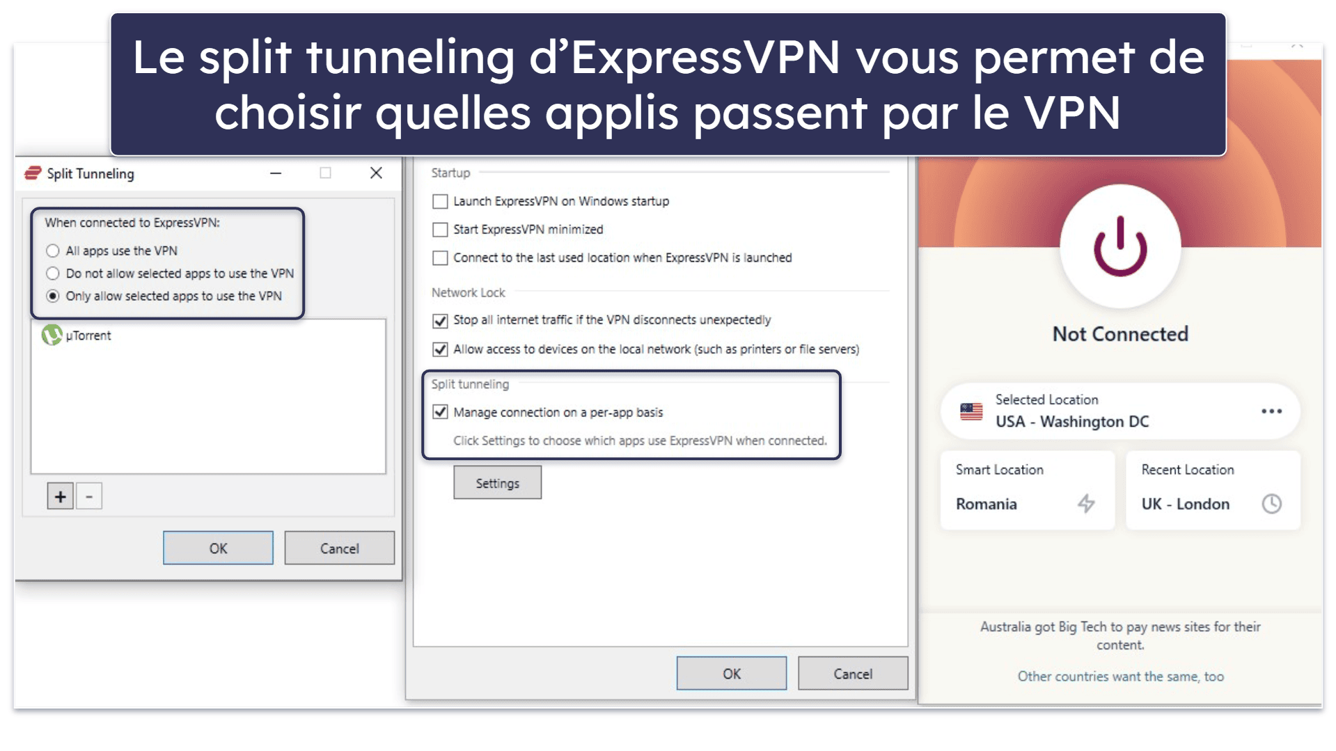🥇1. ExpressVPN: meilleur VPN mensuel (payez au fur et à mesure)