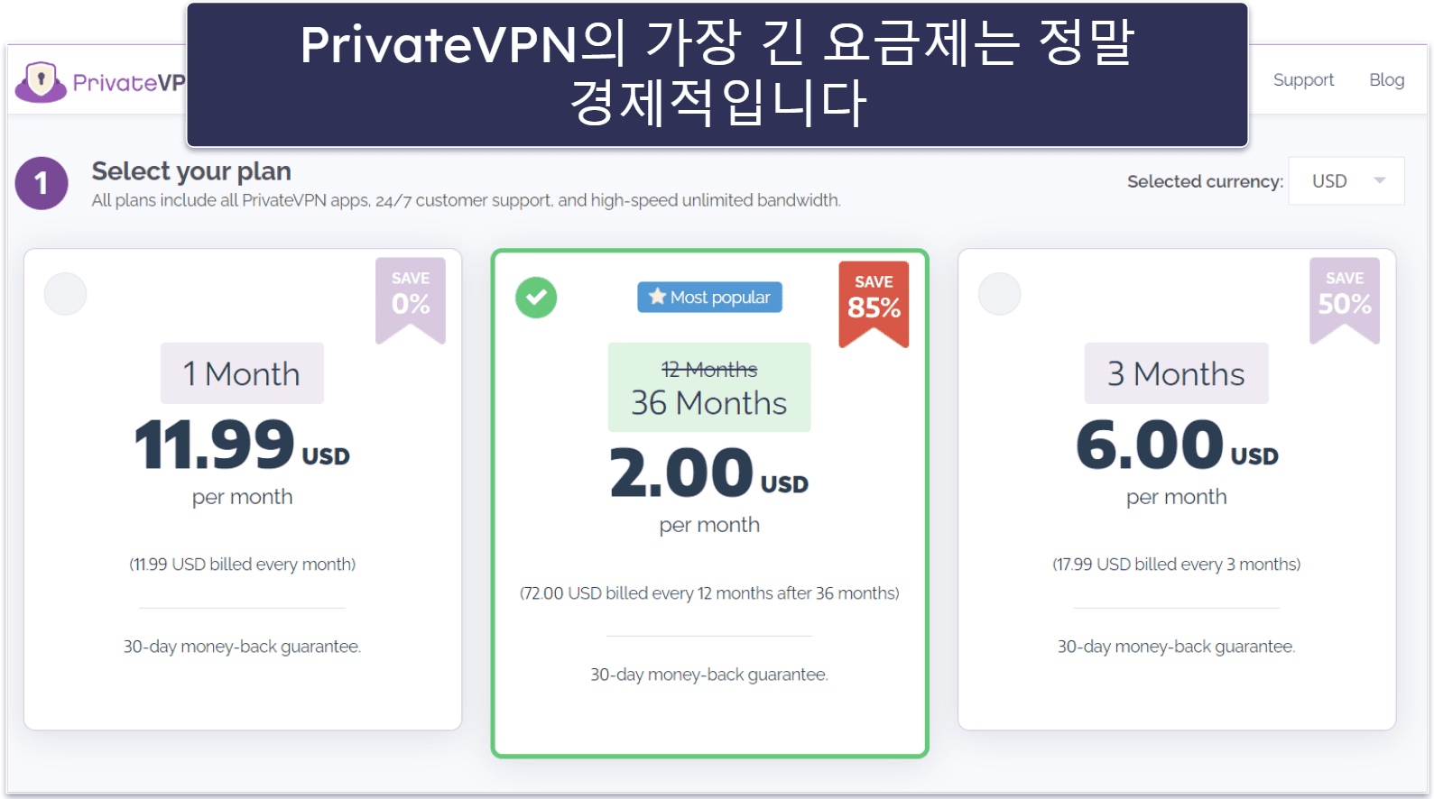 6. PrivateVPN: 직관적이고 사용하기 쉬워 (VPN 초보자에게 좋음)