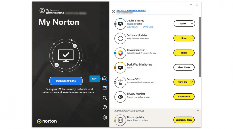Bezpečnostní výbava Nortonu