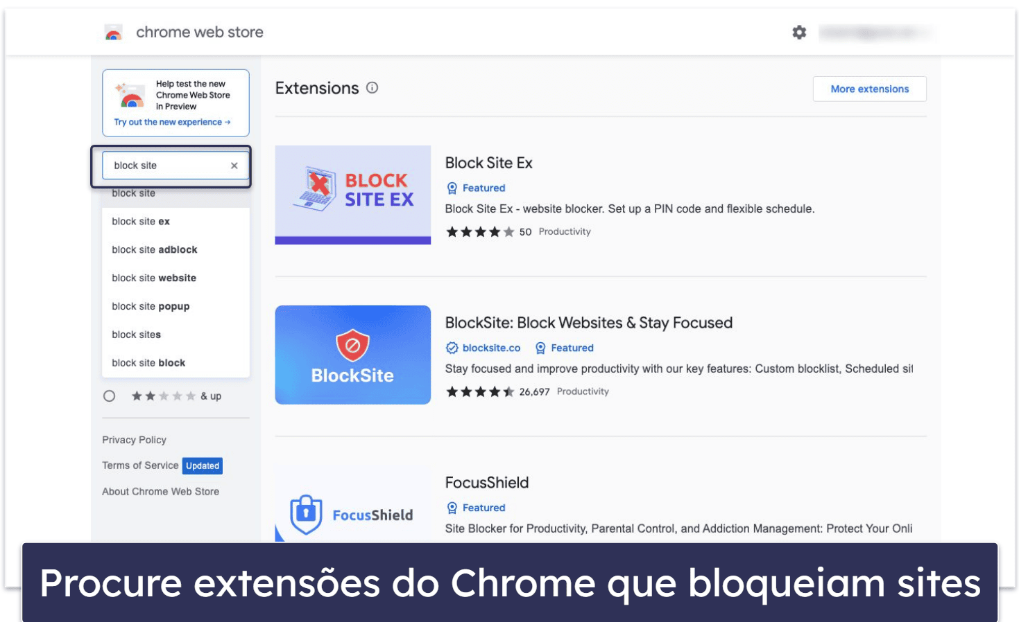 Outras formas de bloquear sites no Google Chrome (guias passo a passo)