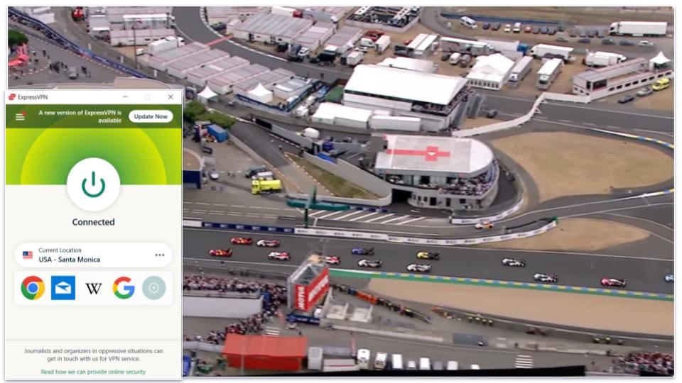 🥇1. ExpressVPN — Best VPN for Watching 24 Hours of Le Mans in 2024