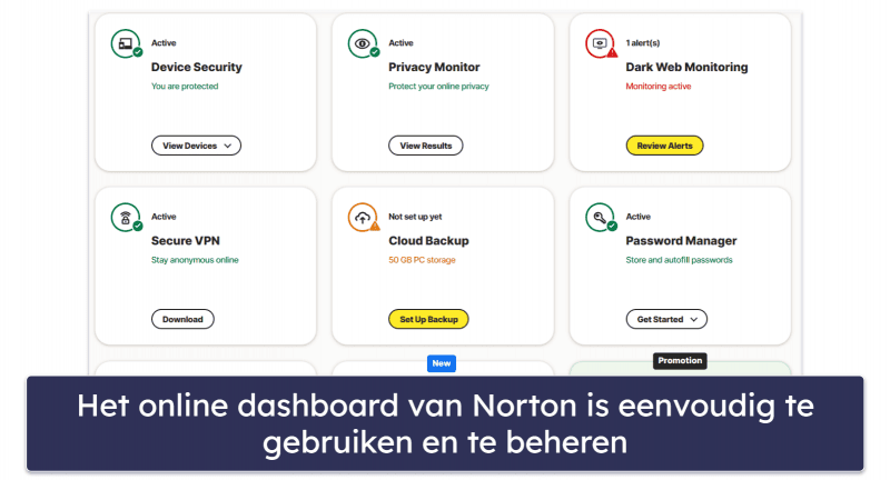 Norton 360 gebruiksgemak en installatie