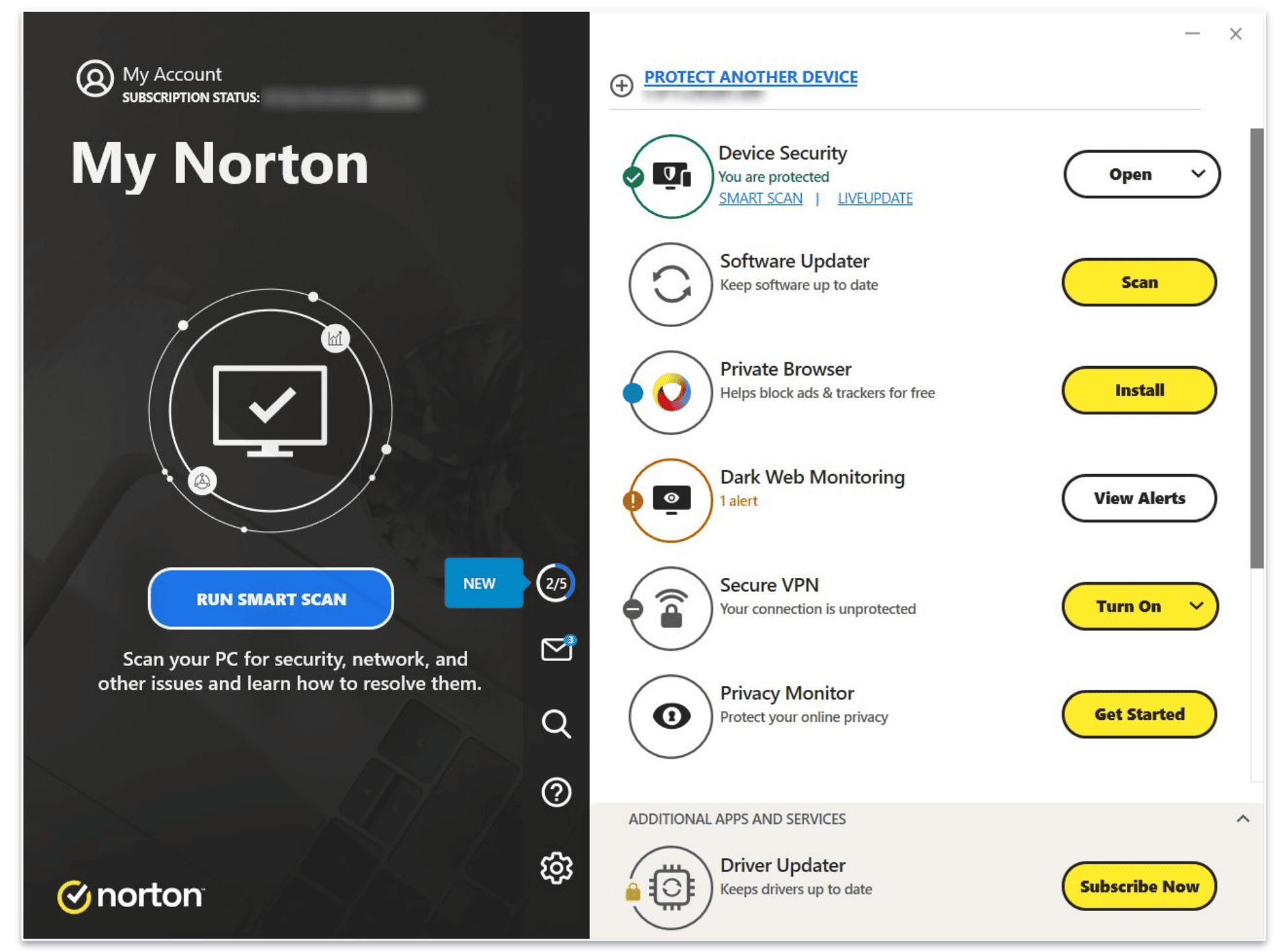 Norton säkerhetsfunktioner
