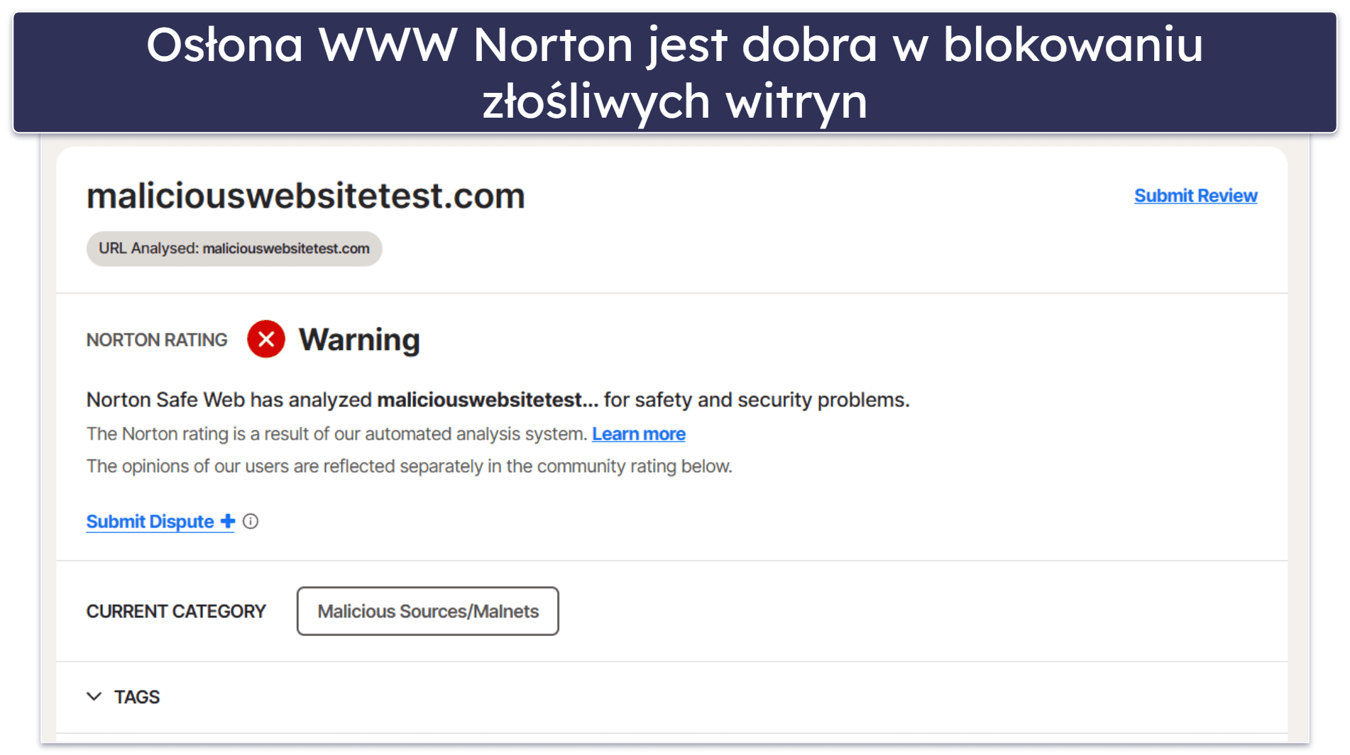Funkcje zabezpieczeń Norton