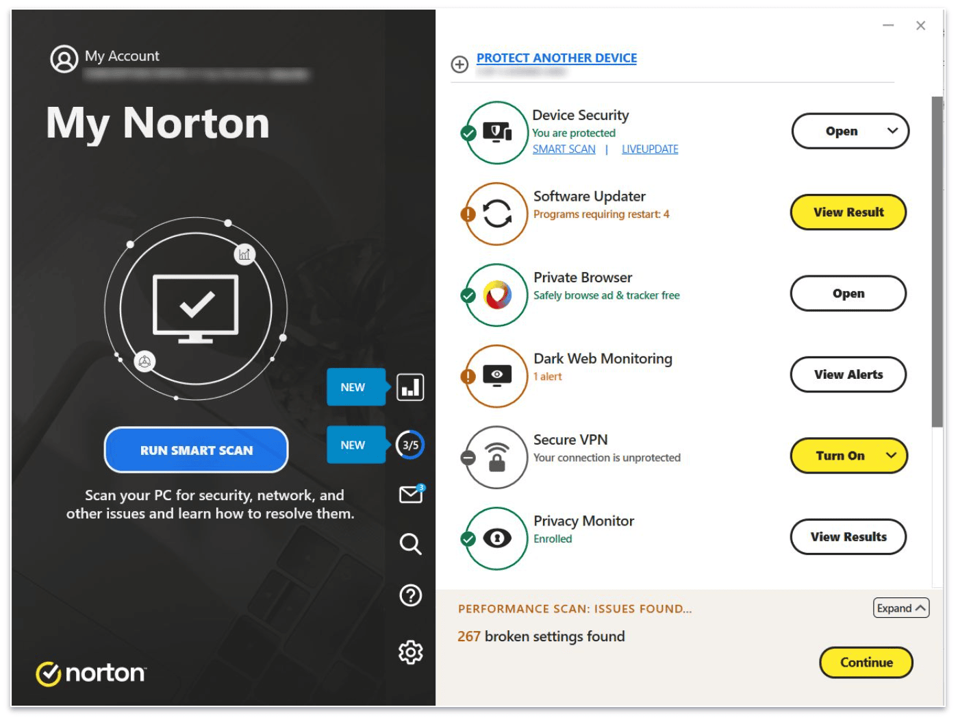 Łatwość obsługi i konfiguracji Norton 360