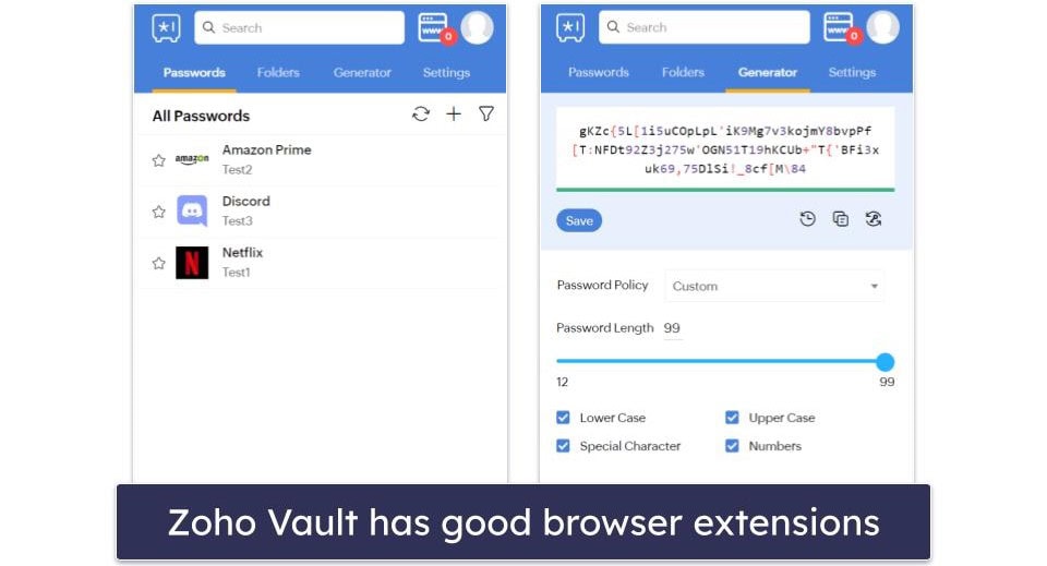 Zoho Vault Security Features