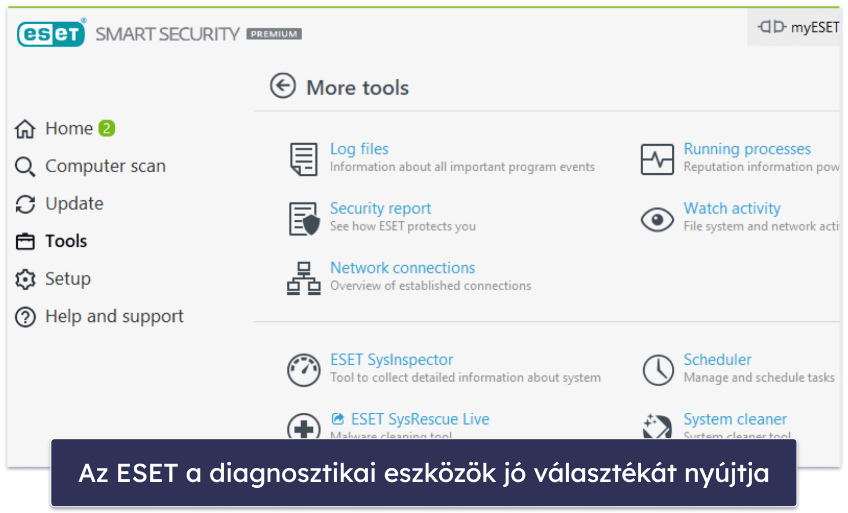 10. ESET Smart Security Premium — Jó kártékony szoftverkereső és fejlett diagnosztika