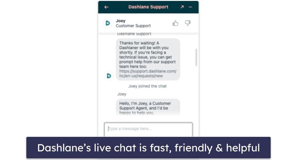 Customer Support — Dashlane Offers Live Chat Support