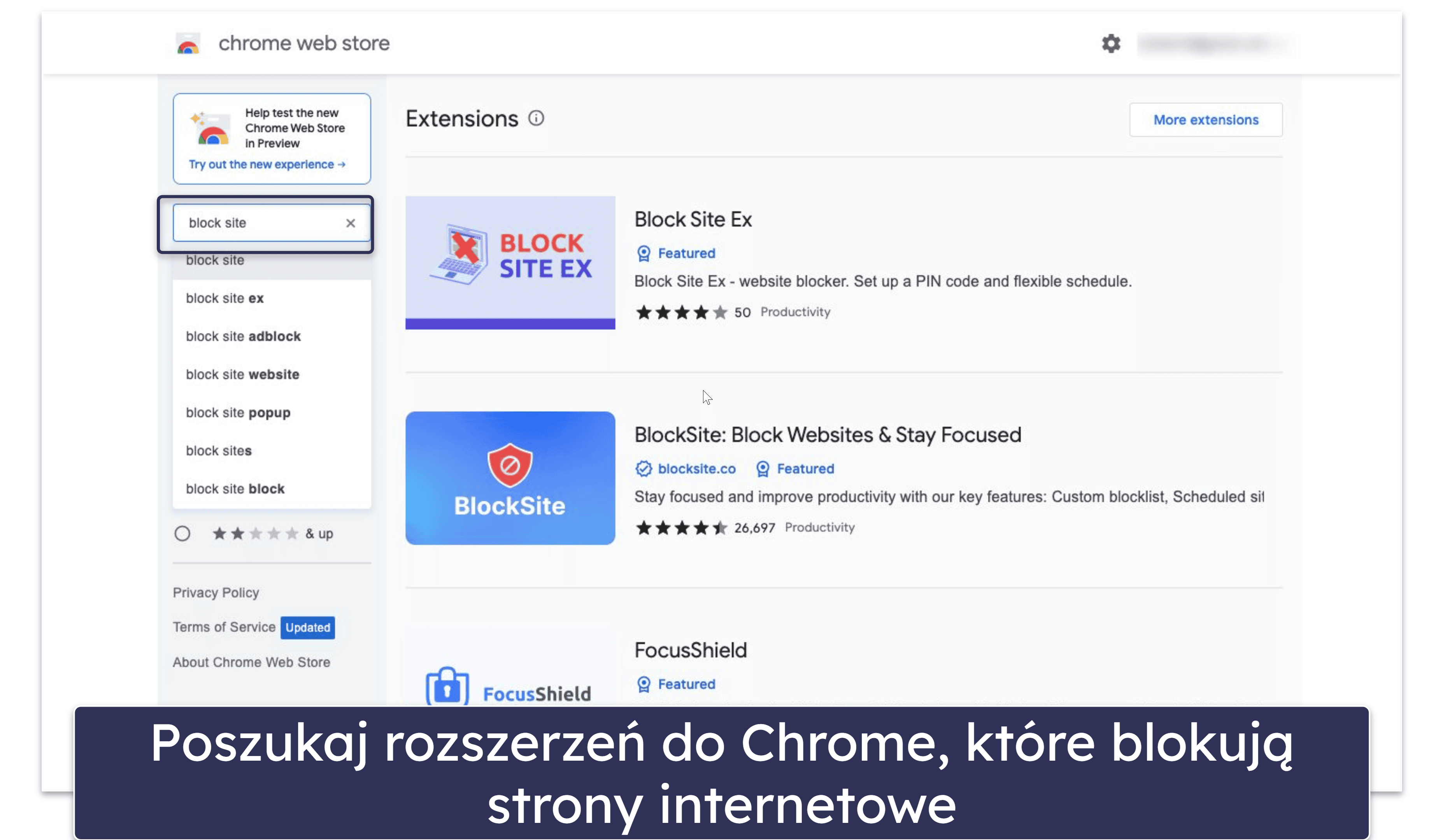 Jak zablokować strony w Chrome — inne sposoby  (przewodnik krok po kroku)