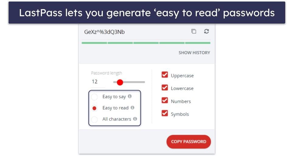 Basic Features — LastPass’s Password Sharing is Slightly Better