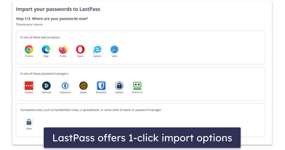 Ease of Use &amp; Setup — LastPass Has Great Import Options