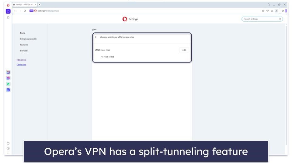 🥇1. Opera — Best Overall Browser with a VPN in 2024