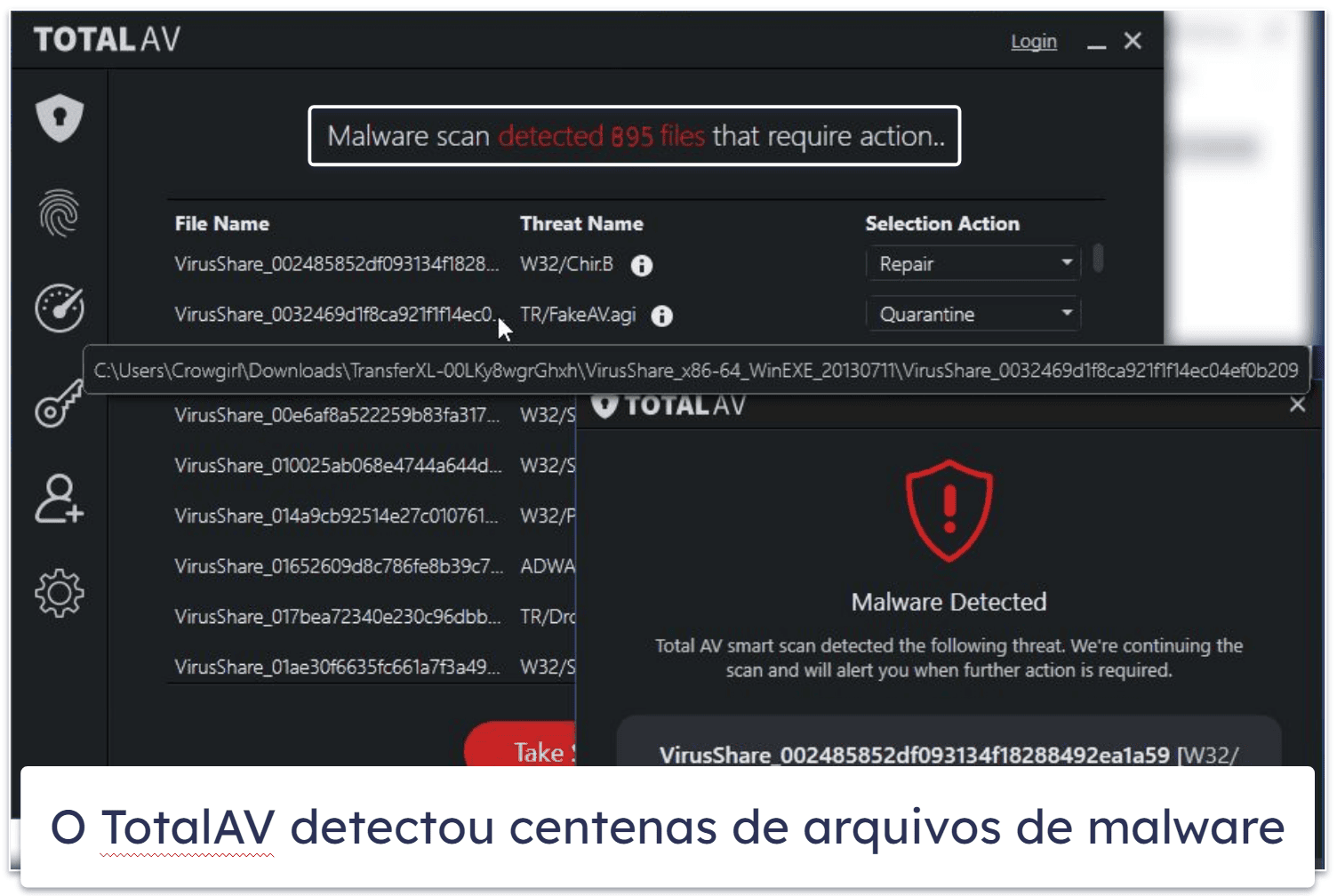 🥉3. TotalAV — A melhor combinação de antivírus + VPN para Windows