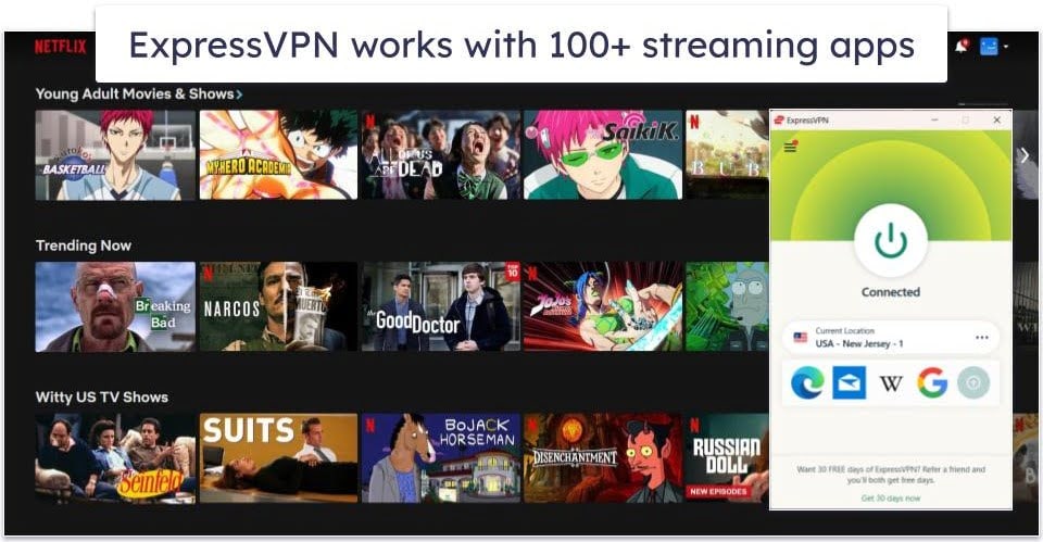 Streaming — ExpressVPN Has Better Streaming Support