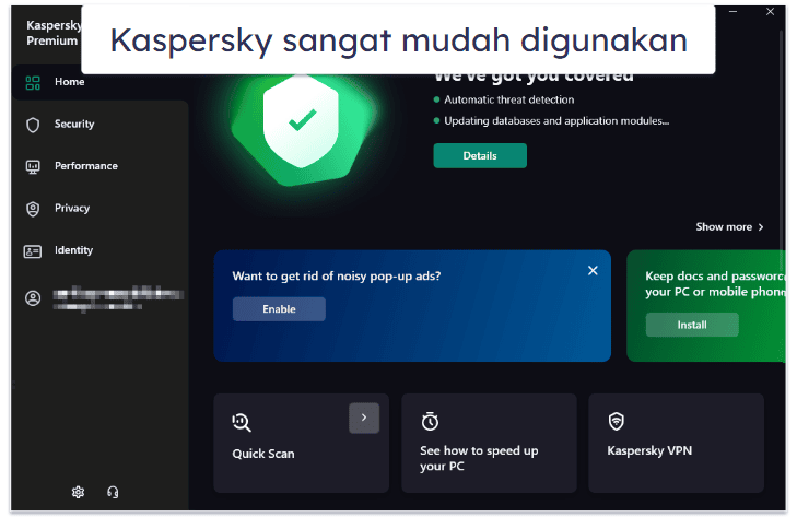 8. Kaspersky Premium —Terbaik untuk Kemudahan Penggunaan