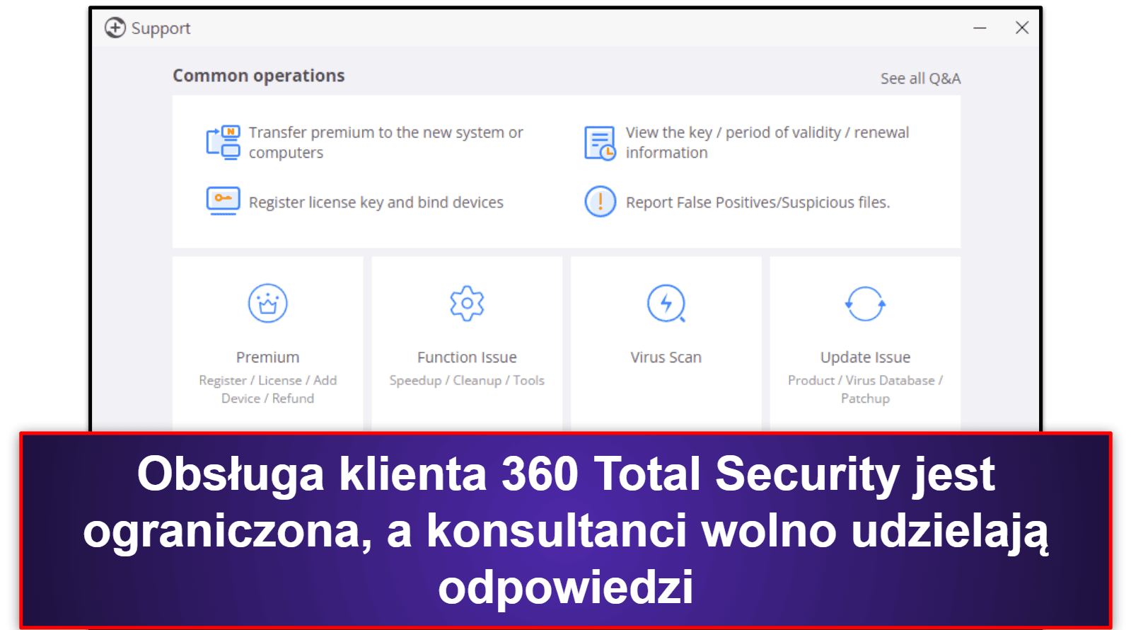 Obsługa klienta 360 Total Security