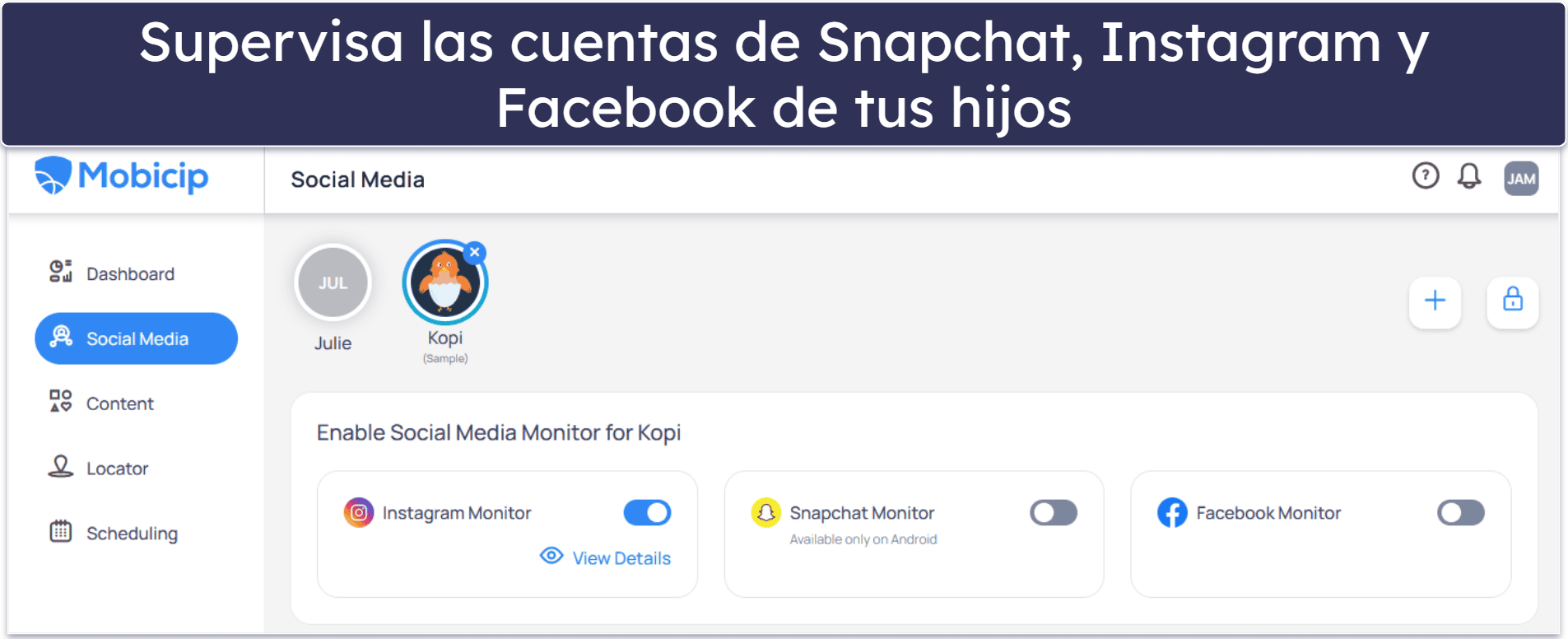 🥉3. Mobicip: Crea horarios detallados para que tus hijos usen el Mac