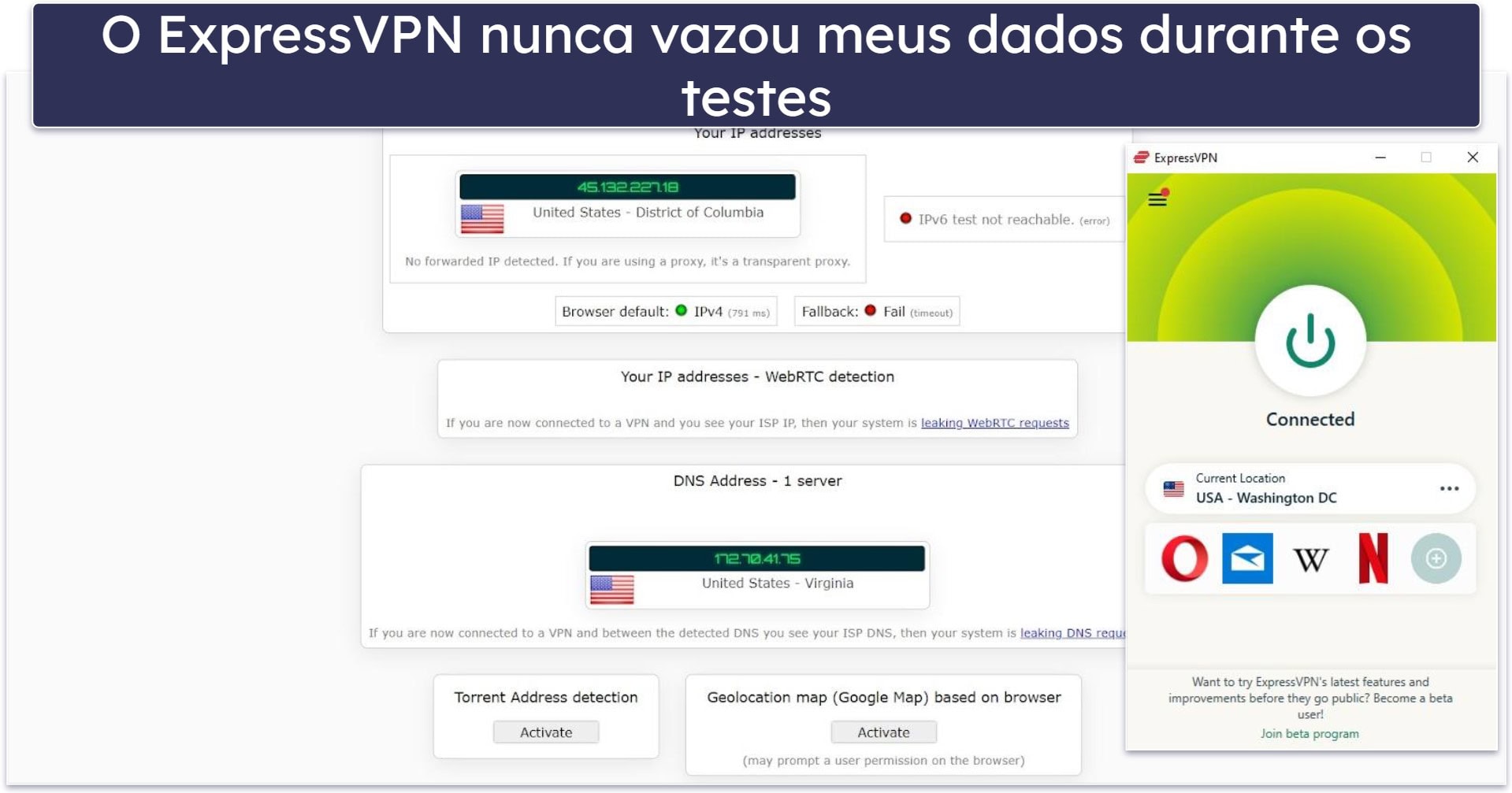 🥇1. ExpressVPN — Melhor VPN para Brave