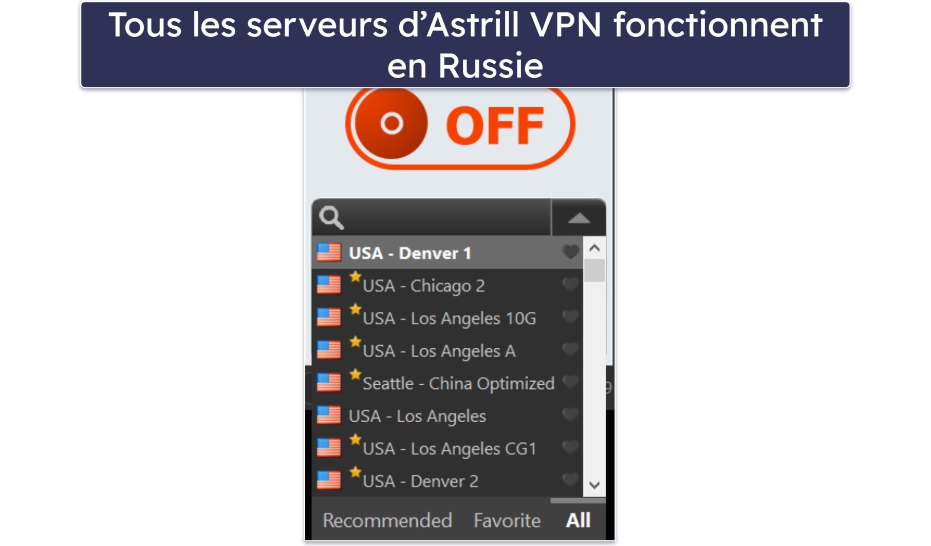 🥈2. Astrill VPN : VPN sécurisé avec de bons débits en Russie