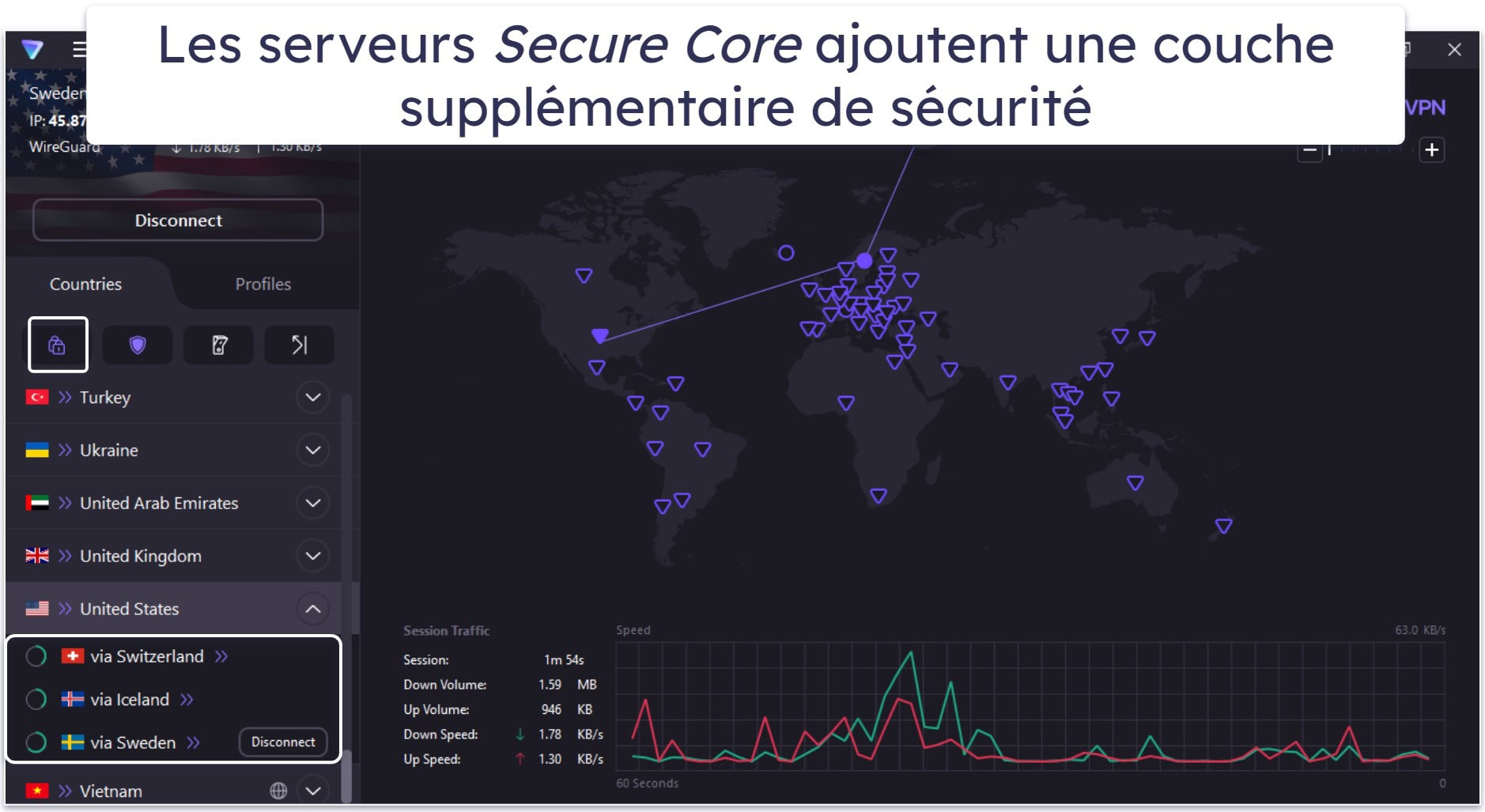 🥉3. Proton VPN : VPN repectueux de la vie privée avec une excellente formule gratuite