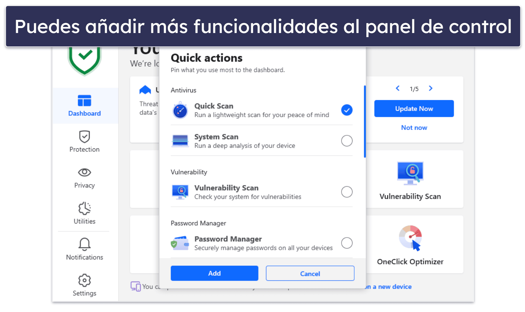 Facilidad de uso y configuración de Bitdefender