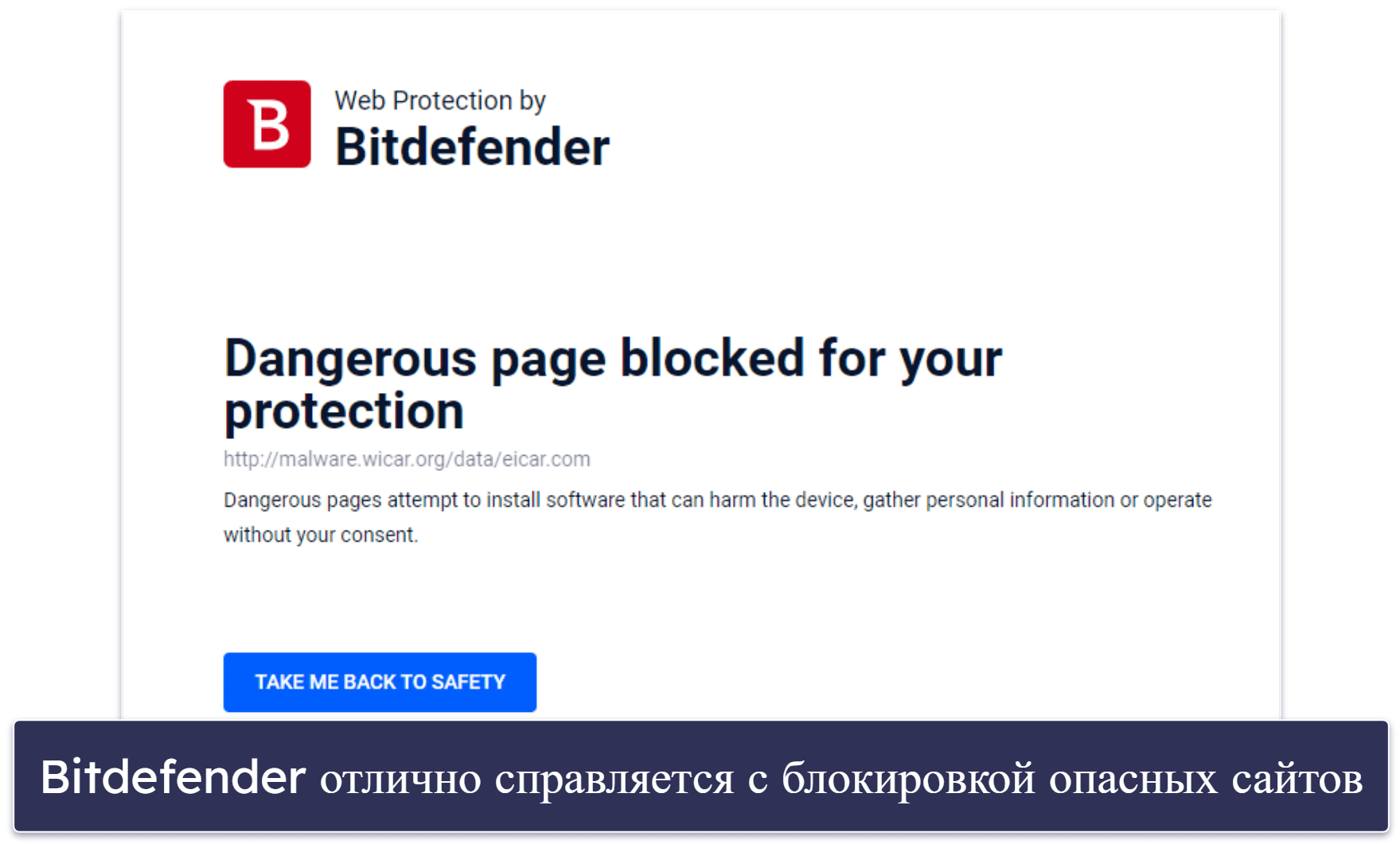 Функции безопасности Bitdefender