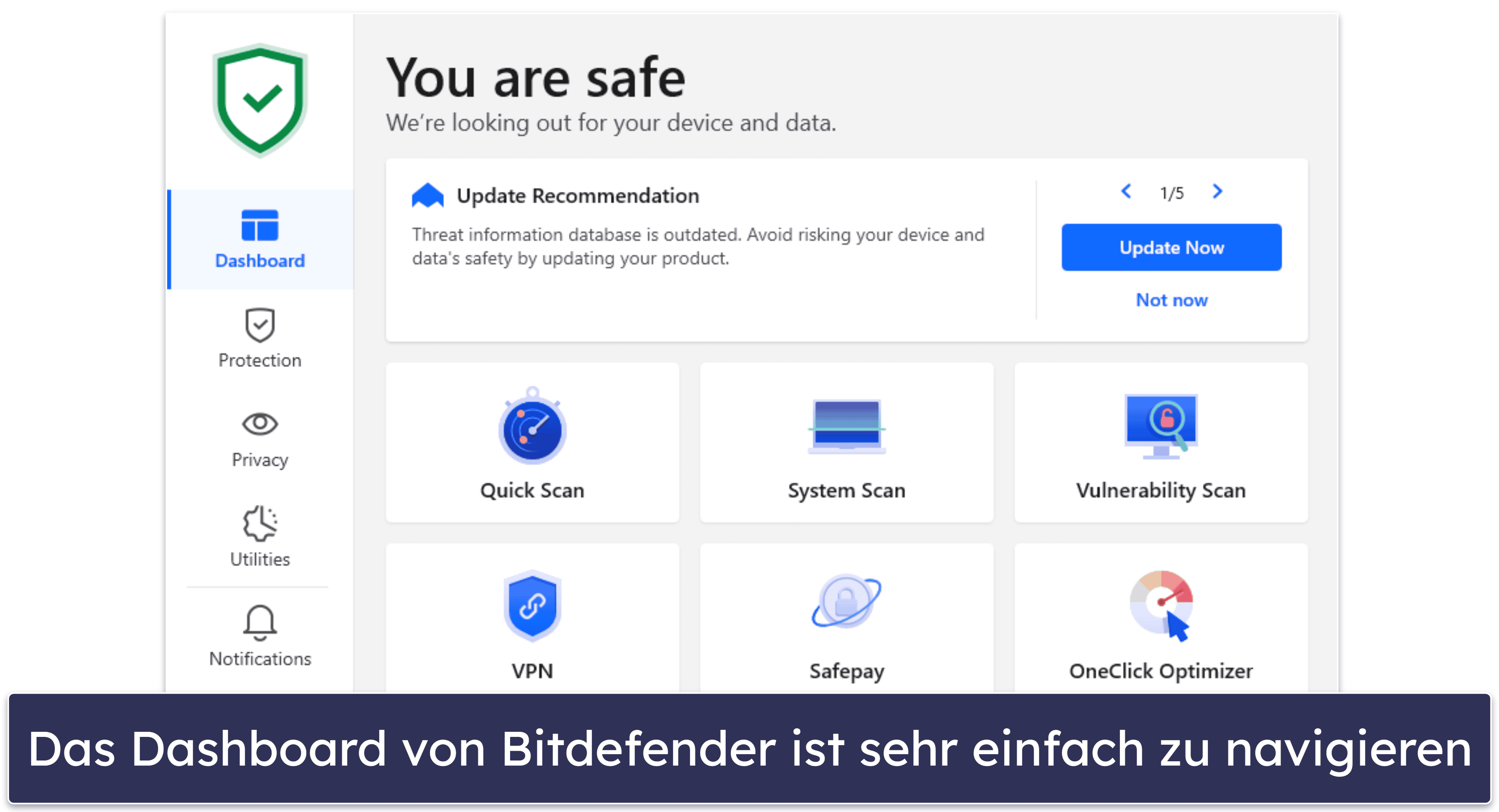 Bitdefender – Benutzerfreundlichkeit &amp; Einrichtung