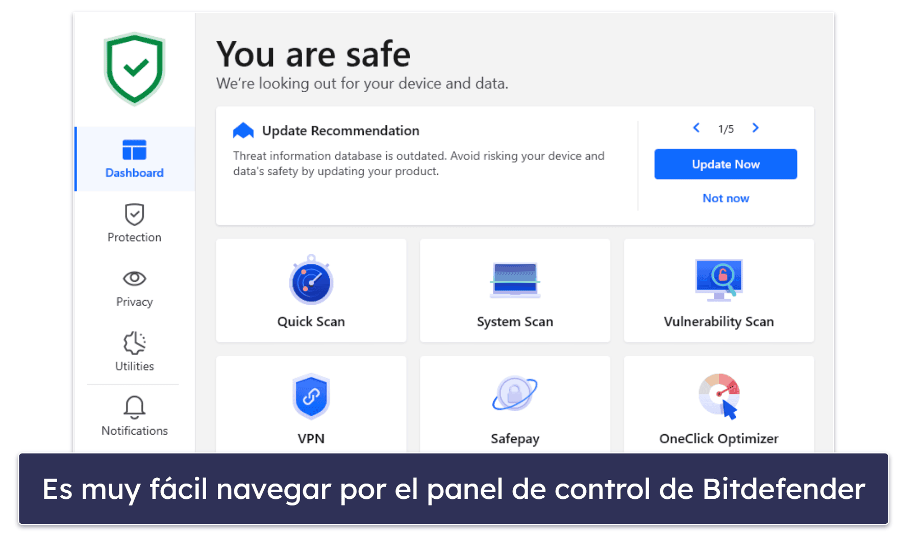 Facilidad de uso y configuración de Bitdefender