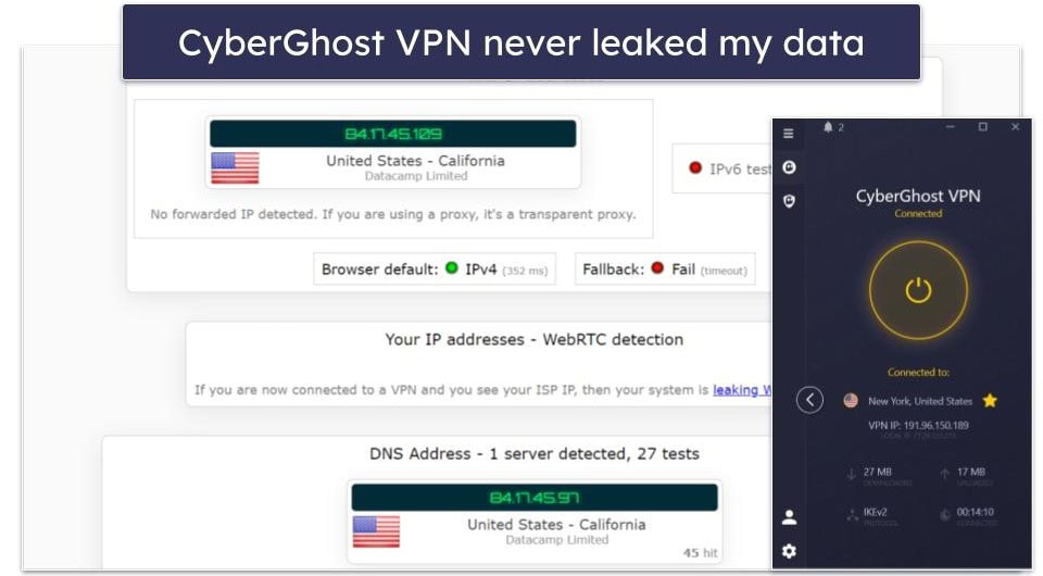 Security — CyberGhost VPN Wins This Round