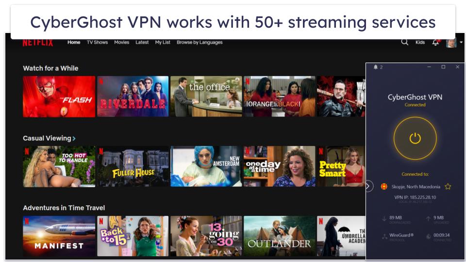 Streaming — CyberGhost VPN Provides Better Variety