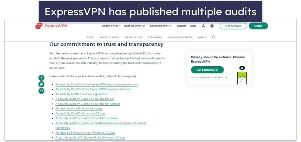 Privacy — Both VPNs Are Great for Privacy