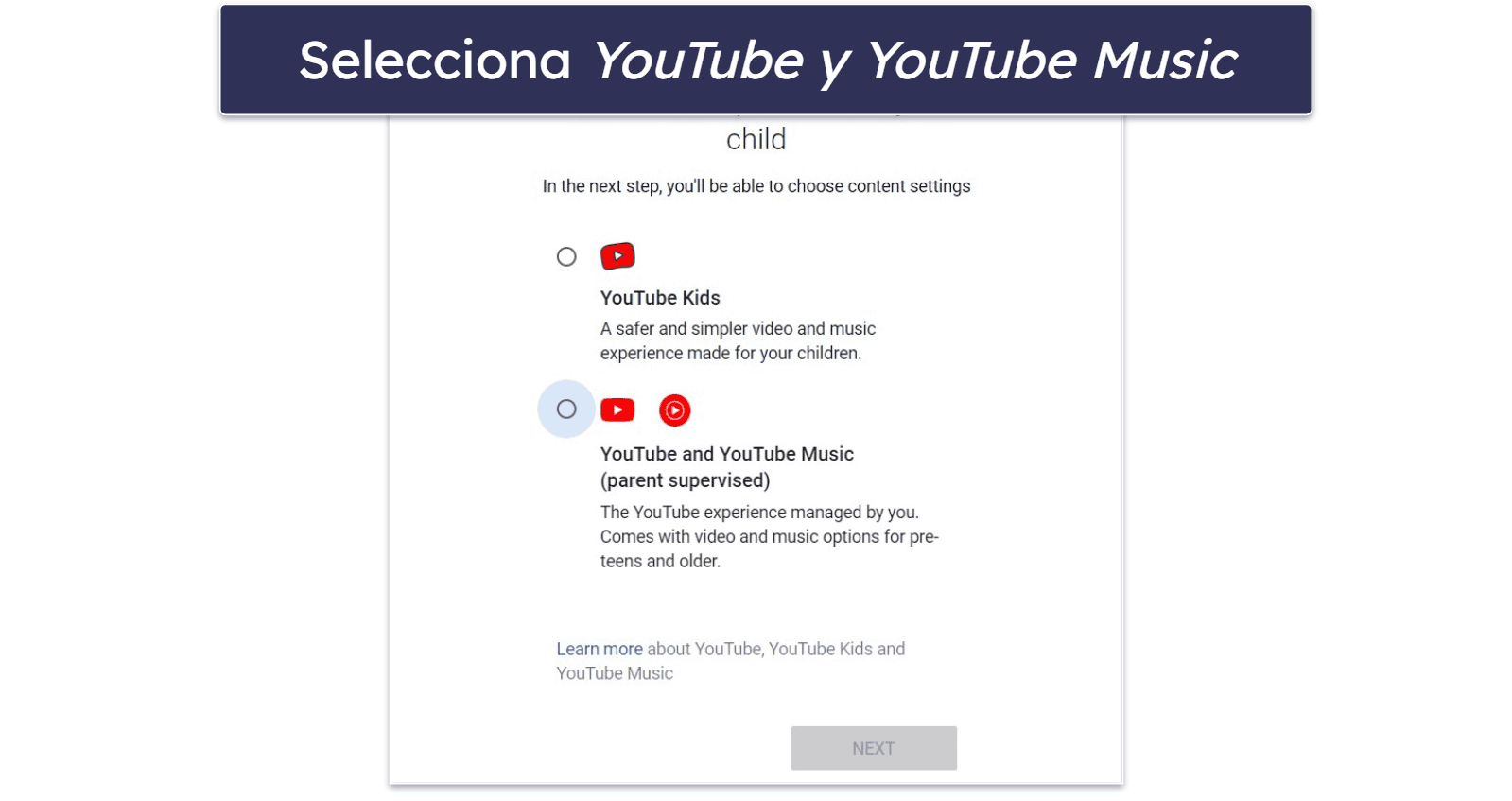 Cómo configurar la experiencia supervisada en YouTube