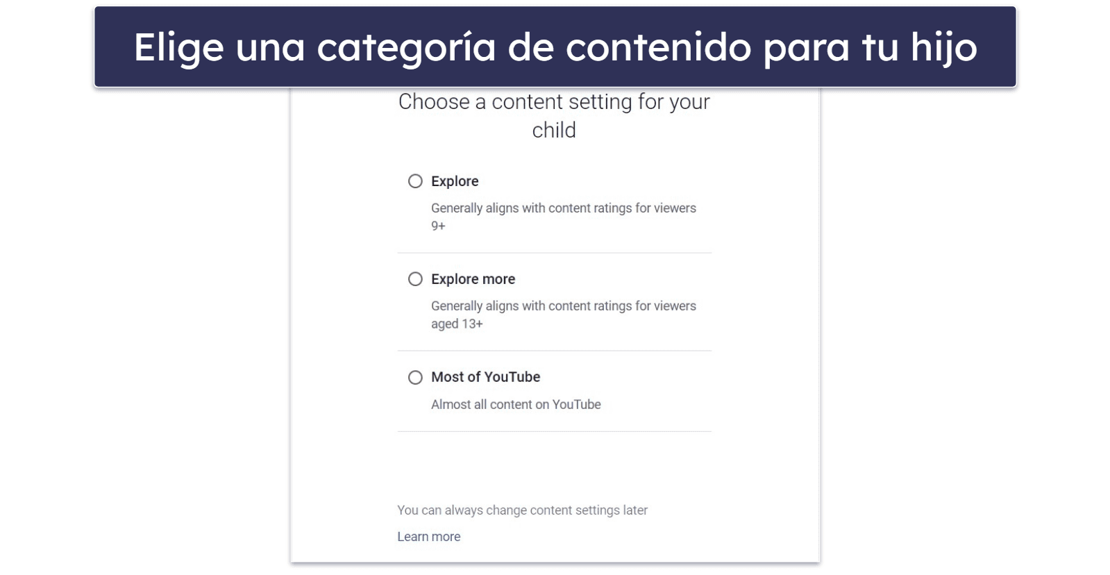 Cómo configurar la experiencia supervisada en YouTube