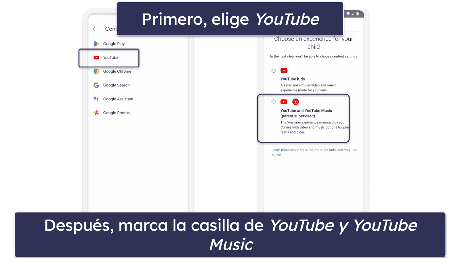 Cómo configurar la experiencia supervisada en YouTube