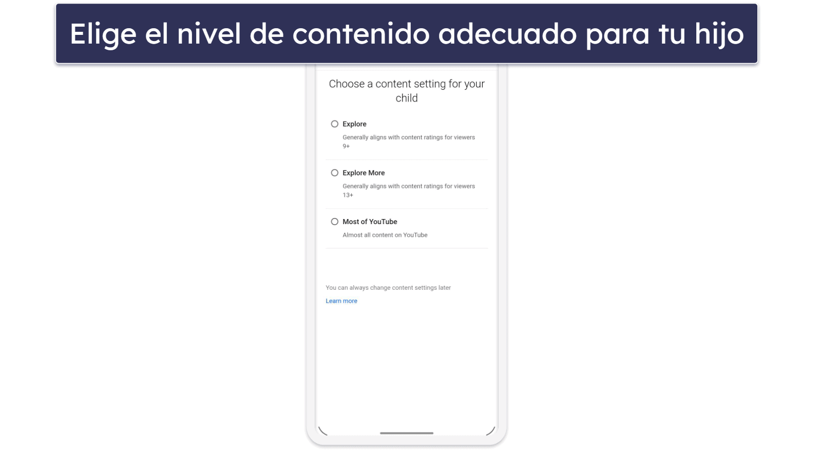 Cómo configurar la experiencia supervisada en YouTube