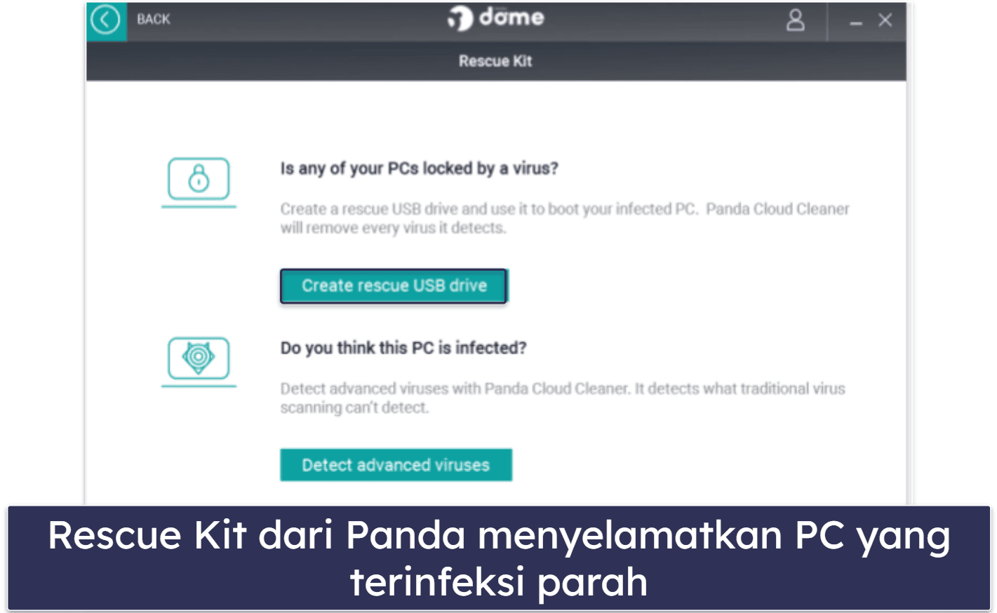 5. Panda Dome — Cocok untuk Enkripsi File &amp; Menyelamatkan PC yang Terinfeksi