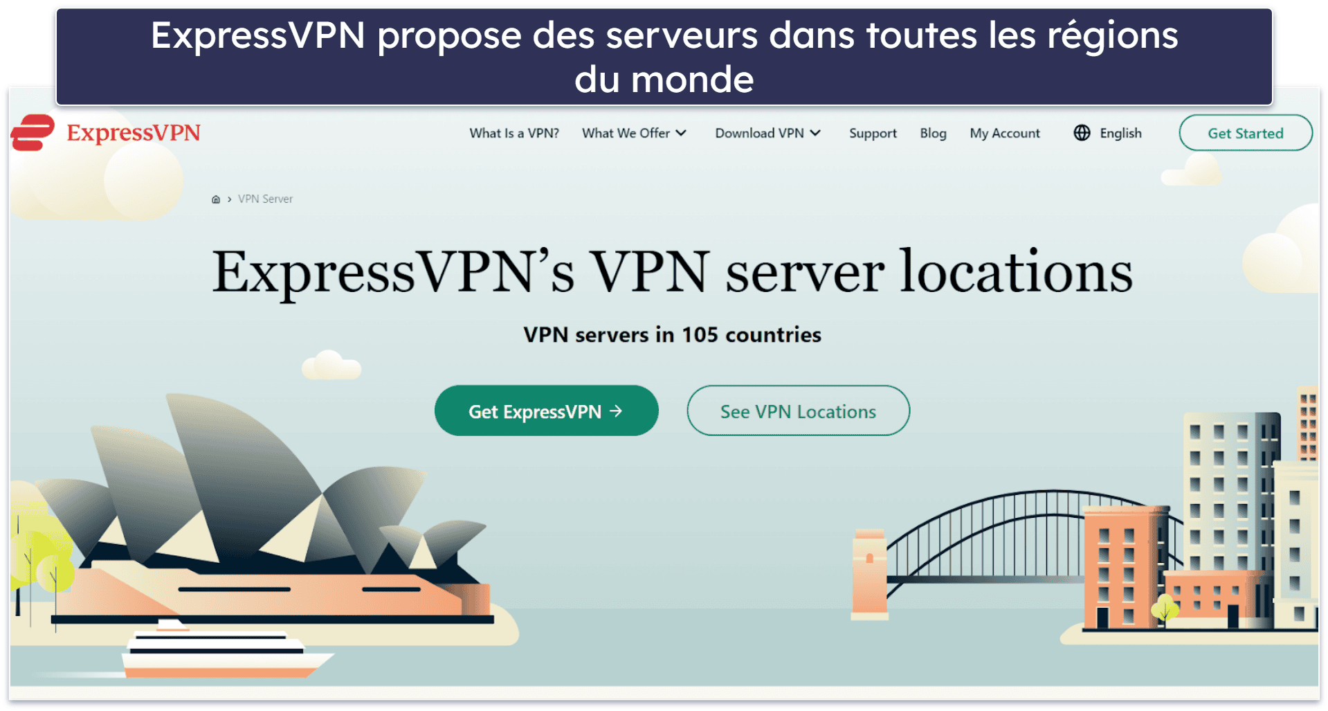 Serveurs et adresses IP ExpressVPN