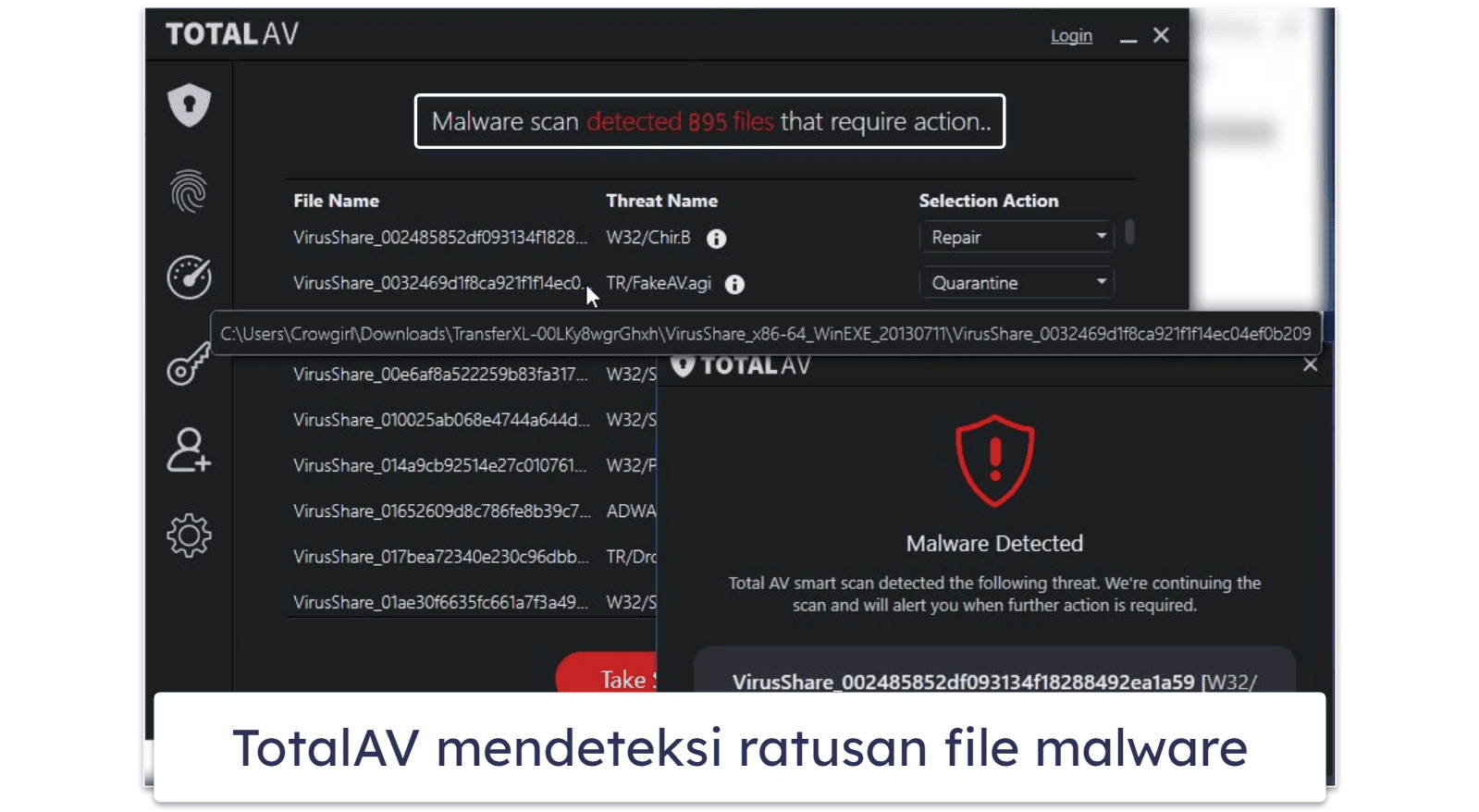 🥉3. TotalAV — Kombinasi Antivirus + VPN Terbaik Windows