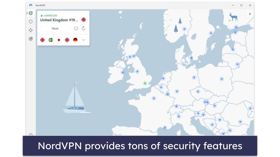 Bonus. NordVPN — Very Secure VPN With Free Built-in Malware Protection