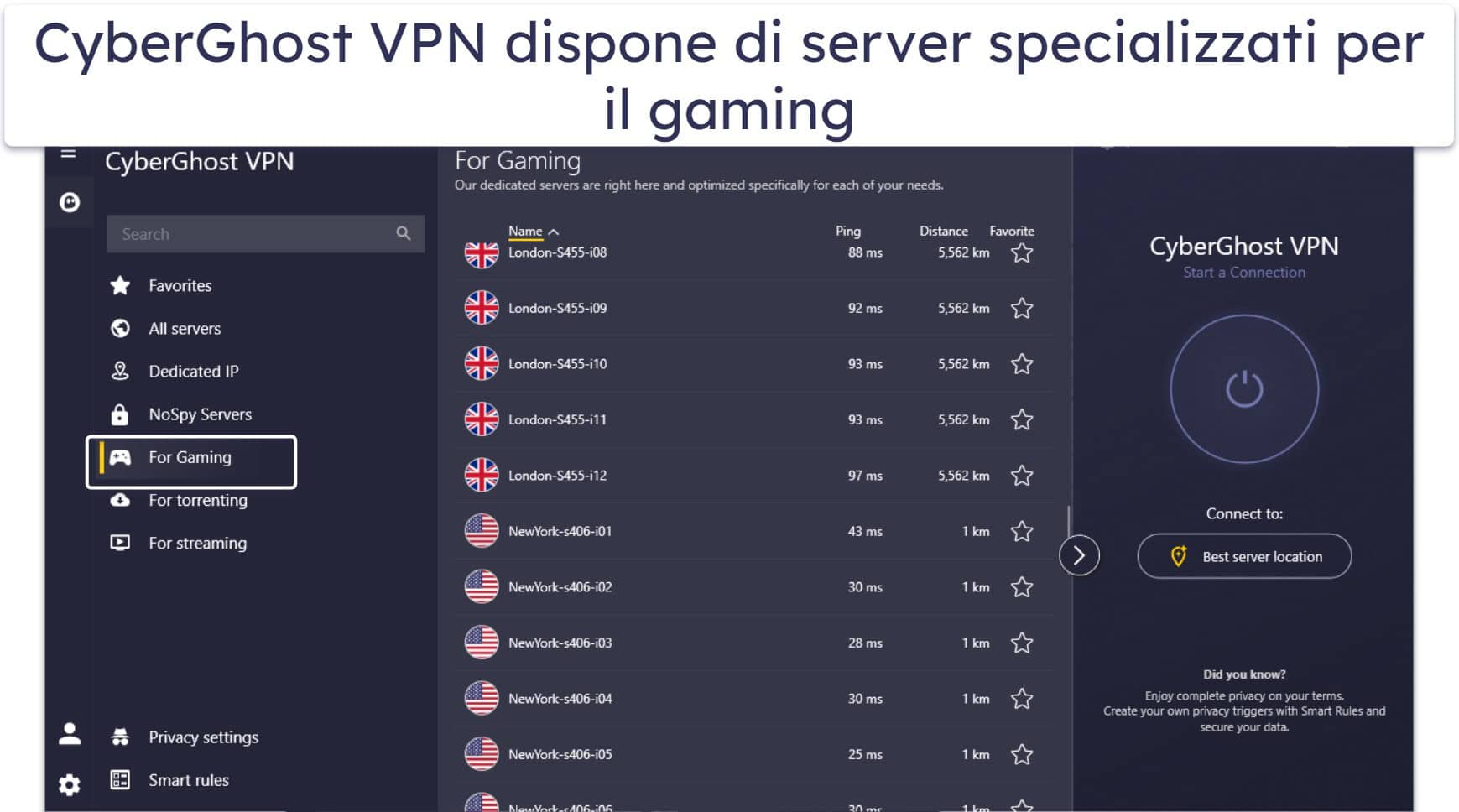 🥈2. CyberGhost VPN — Ottima VPN per il gaming e lo streaming su PlayStation (con prova gratuita)